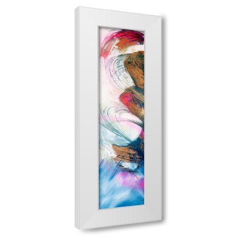 Abstraction with pink I White Modern Wood Framed Art Print by Silberhorn-Piller, Andrea