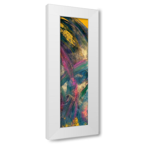 Abstraction with pink III White Modern Wood Framed Art Print by Silberhorn-Piller, Andrea