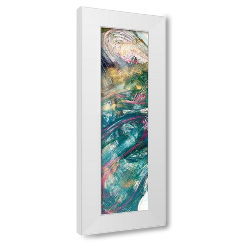 Abstraction with pink IV White Modern Wood Framed Art Print by Silberhorn-Piller, Andrea