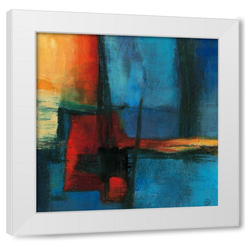 Abstract Night White Modern Wood Framed Art Print by Danckaert, Bea