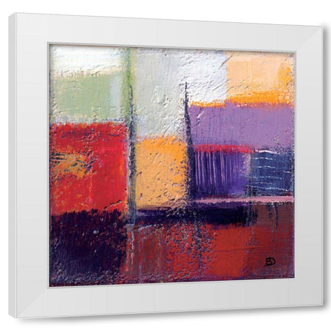 Violet Statics I White Modern Wood Framed Art Print by Danckaert, Bea