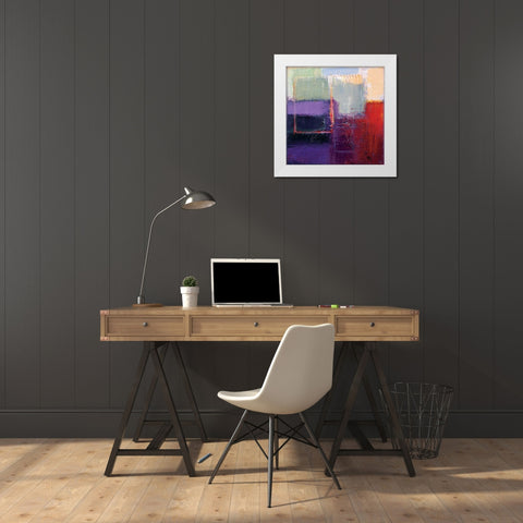 Violet Statics II White Modern Wood Framed Art Print by Danckaert, Bea