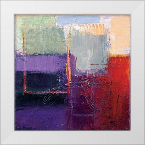 Violet Statics II White Modern Wood Framed Art Print by Danckaert, Bea