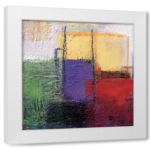 Violet Static III White Modern Wood Framed Art Print by Danckaert, Bea