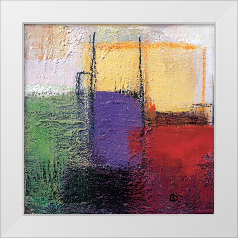 Violet Static III White Modern Wood Framed Art Print by Danckaert, Bea