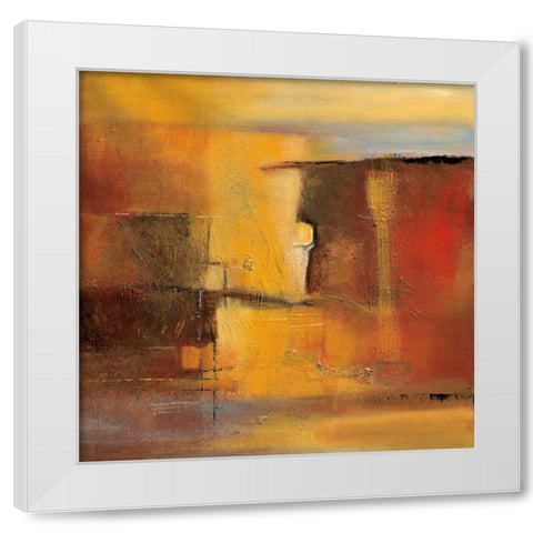 Sunset White Modern Wood Framed Art Print by Danckaert, Bea
