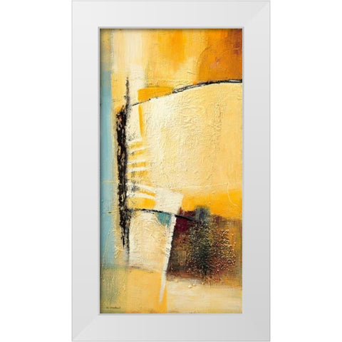 Bridge across 1 White Modern Wood Framed Art Print by Danckaert, Bea