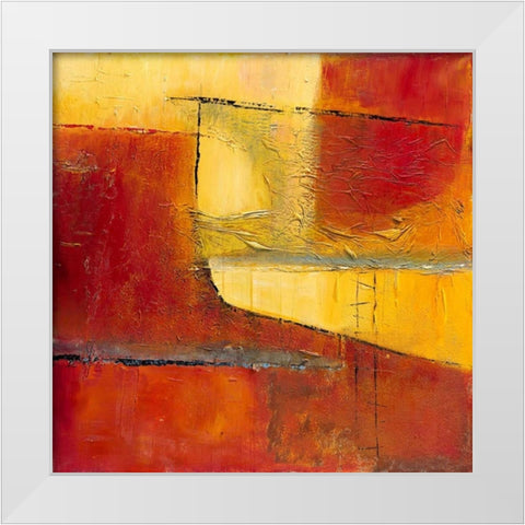 Happy Landing White Modern Wood Framed Art Print by Danckaert, Bea