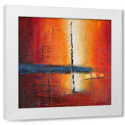 Sunbeam on Water White Modern Wood Framed Art Print by Danckaert, Bea