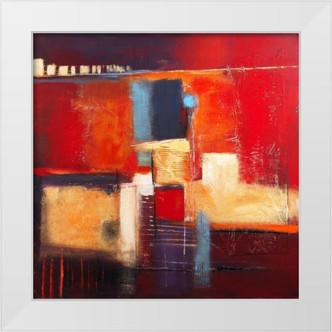 Colorful memories White Modern Wood Framed Art Print by Danckaert, Bea