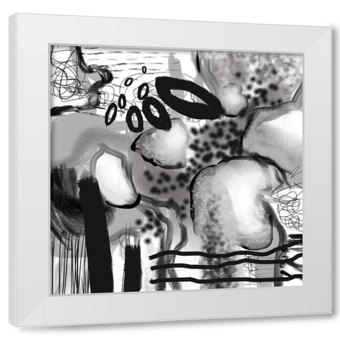 Black and White III White Modern Wood Framed Art Print by Busch, Birgit