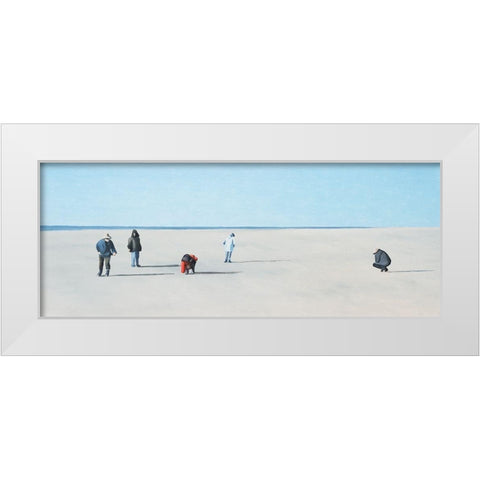 Bernsteinsucher White Modern Wood Framed Art Print by Kock, Bernhard
