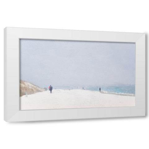 Winterlicher Ostseestrand White Modern Wood Framed Art Print by Kock, Bernhard