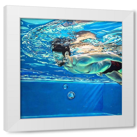 Floating No.04 White Modern Wood Framed Art Print by Pruchnow, Brigitte Yoshiko