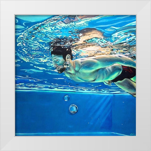 Floating No.04 White Modern Wood Framed Art Print by Pruchnow, Brigitte Yoshiko