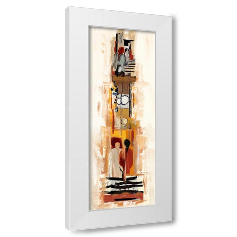Begegnungen I White Modern Wood Framed Art Print by Bonciani, Celina
