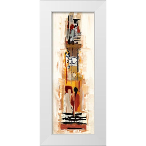 Begegnungen I White Modern Wood Framed Art Print by Bonciani, Celina