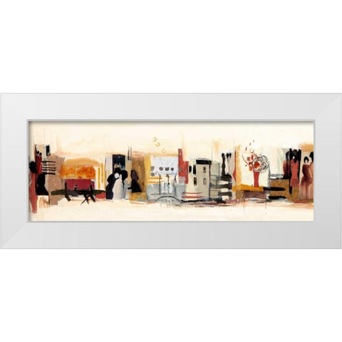 Begegnungen III White Modern Wood Framed Art Print by Bonciani, Celina