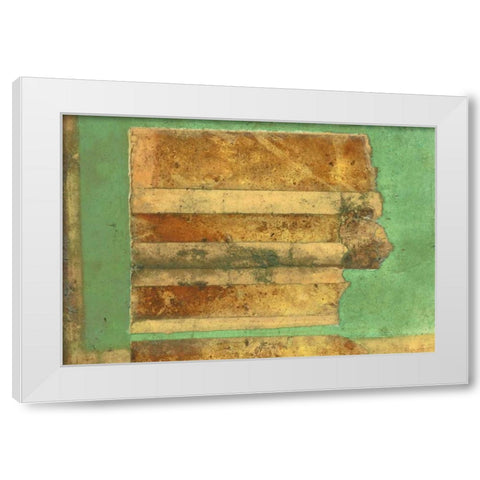 Flussteppich I White Modern Wood Framed Art Print by Heinrich, Christian