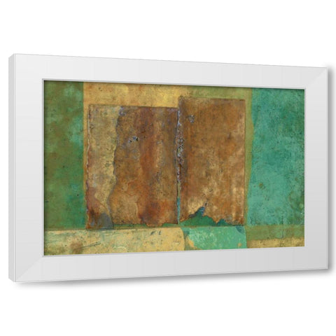 Flussteppich II White Modern Wood Framed Art Print by Heinrich, Christian