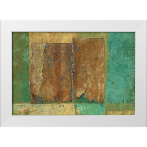 Flussteppich II White Modern Wood Framed Art Print by Heinrich, Christian