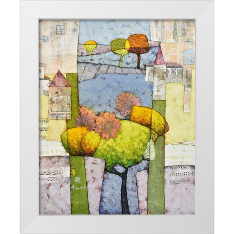 Zwischen den Feldern White Modern Wood Framed Art Print by Lieck, Carl-Heinz