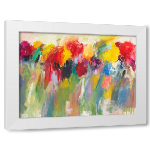 Farbklange V White Modern Wood Framed Art Print by Ohland, Christa