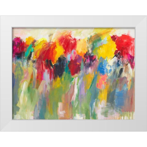 Farbklange V White Modern Wood Framed Art Print by Ohland, Christa