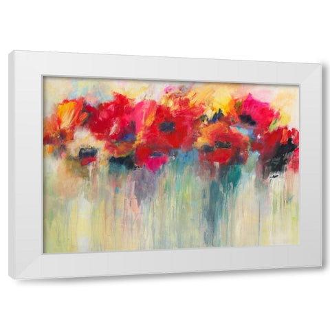 Farbklange III White Modern Wood Framed Art Print by Ohland, Christa