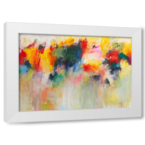 Farbklange IV White Modern Wood Framed Art Print by Ohland, Christa