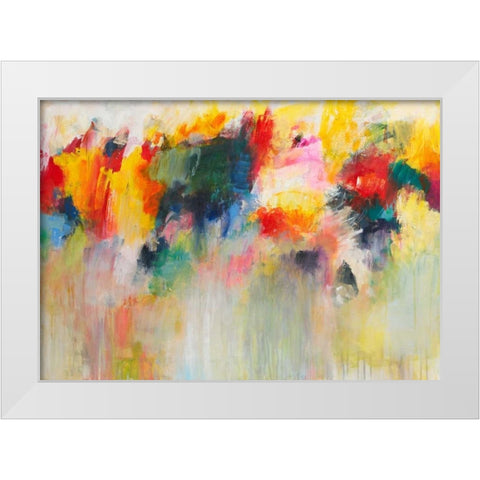 Farbklange IV White Modern Wood Framed Art Print by Ohland, Christa