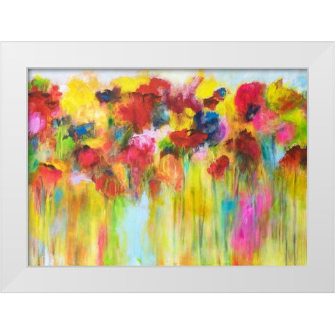 Sommerflora White Modern Wood Framed Art Print by Ohland, Christa