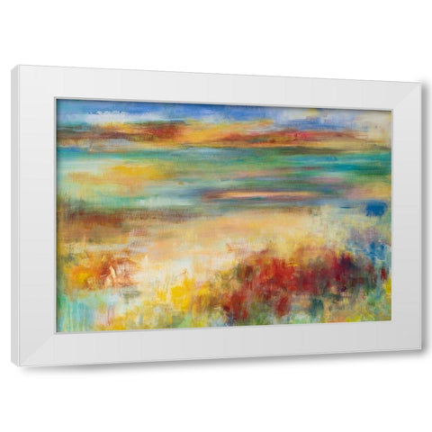 Abendstimmung White Modern Wood Framed Art Print by Ohland, Christa