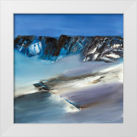 Eislandschaft II White Modern Wood Framed Art Print by Rosskamp, Conny