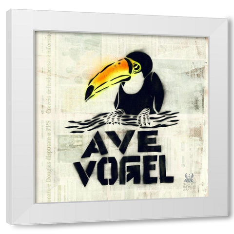 Ave White Modern Wood Framed Art Print by Eliot