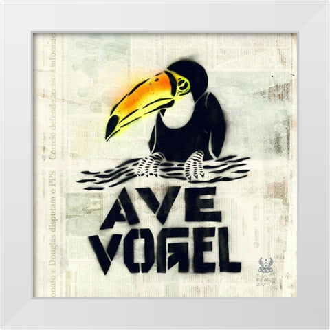 Ave White Modern Wood Framed Art Print by Eliot