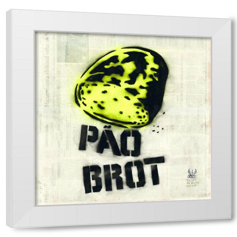 Pao White Modern Wood Framed Art Print by Eliot