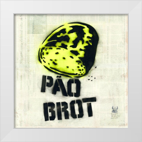 Pao White Modern Wood Framed Art Print by Eliot