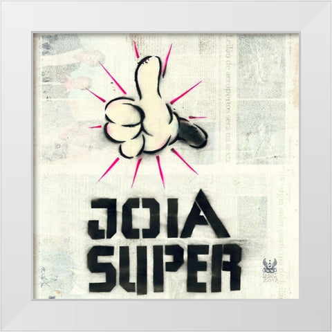 Joia White Modern Wood Framed Art Print by Eliot