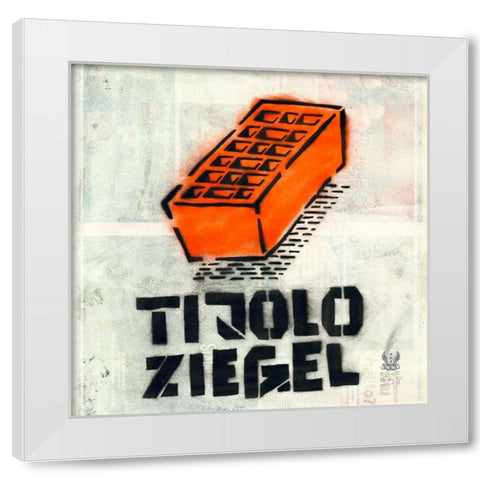 Tijolo White Modern Wood Framed Art Print by Eliot