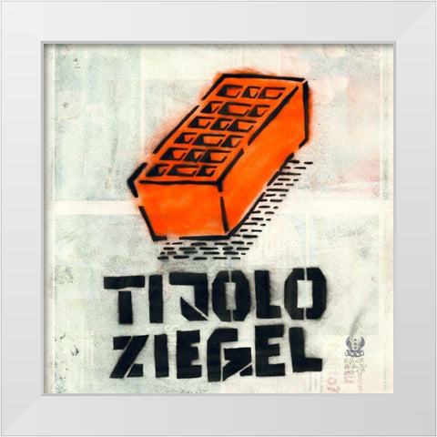 Tijolo White Modern Wood Framed Art Print by Eliot