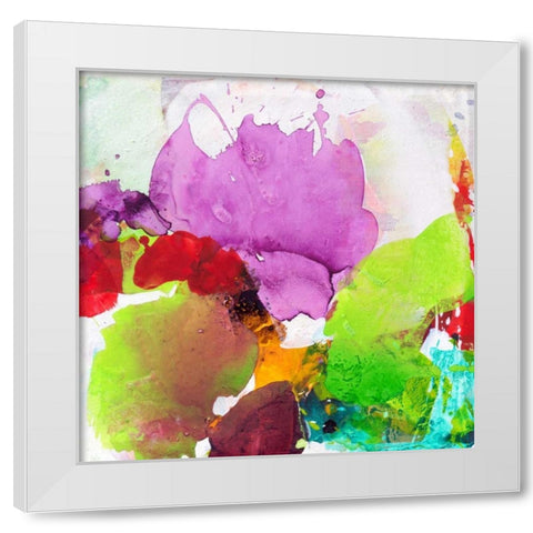 Violet Grace White Modern Wood Framed Art Print by Ruttkau,El