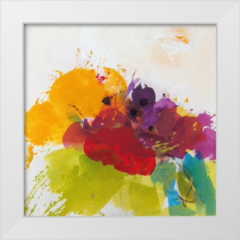 Orange Blossom White Modern Wood Framed Art Print by Ruttkau, El