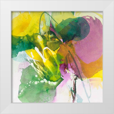 Charming White Modern Wood Framed Art Print by Ruttkau, El