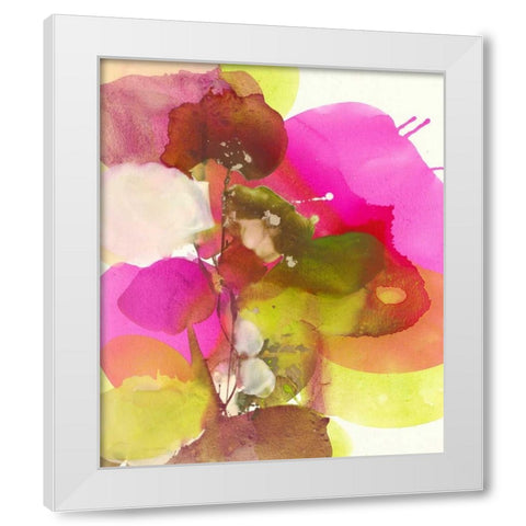 Blossoms Abstracts White Modern Wood Framed Art Print by Witt, El