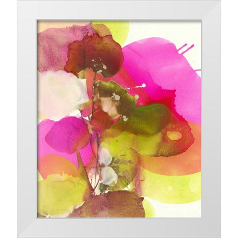 Blossoms Abstracts White Modern Wood Framed Art Print by Witt, El