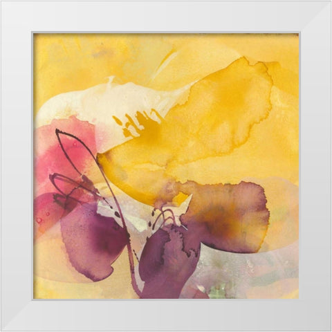Blossoms White Modern Wood Framed Art Print by Witt, El