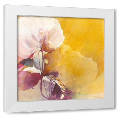 White Blossom White Modern Wood Framed Art Print by Witt, El