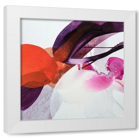 Flying Petals White Modern Wood Framed Art Print by Witt, El