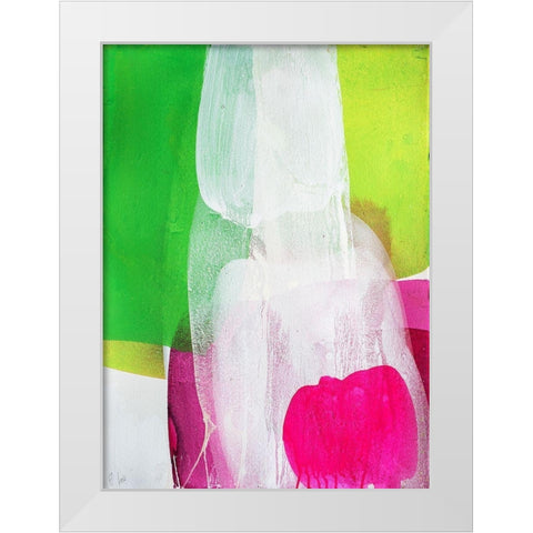 Green Plant White Modern Wood Framed Art Print by Witt, El